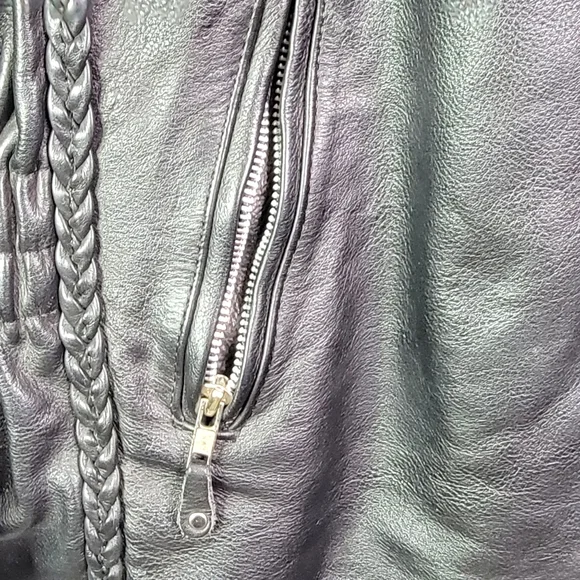 Leather Vintage 80's Biker Motorcycle Bikercore Rock N Roll Negan Jacket XXL - Picture 5 of 13